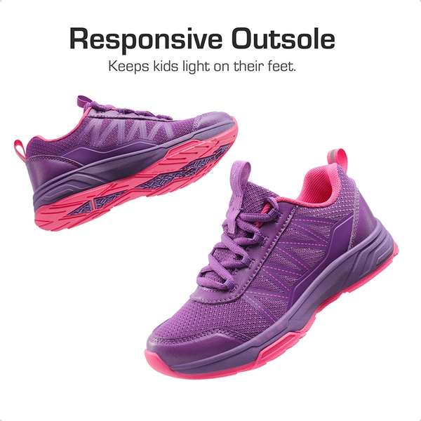 [DuraPlay Energy Exploders] Boys' & Girls' Lightweight Running Shoes - PURPLE - 3