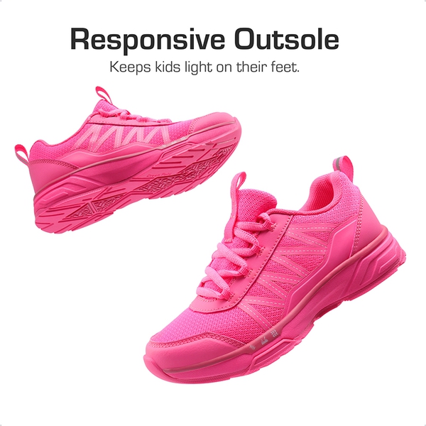 [DuraPlay Energy Exploders] Boys' & Girls' Lightweight Running Shoes - HOT PINK - 3