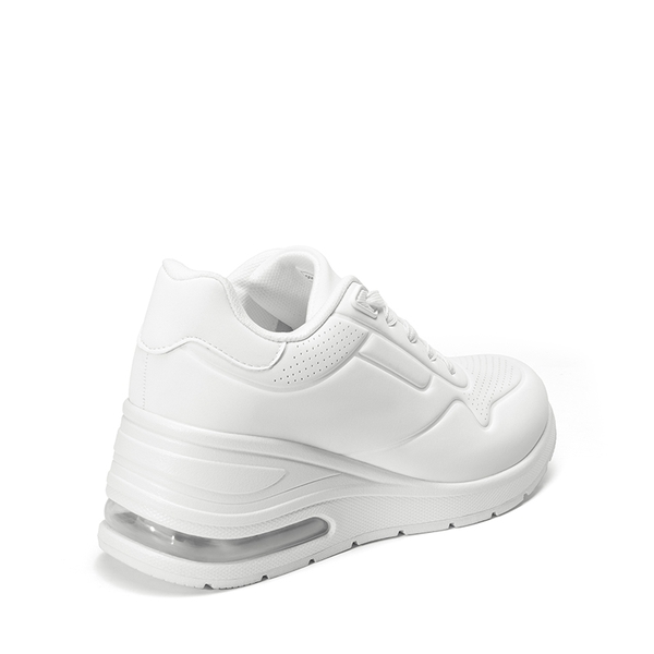 MAX Lace Up Air Cushion Platform Fashion Sneakers - WHITE - 2