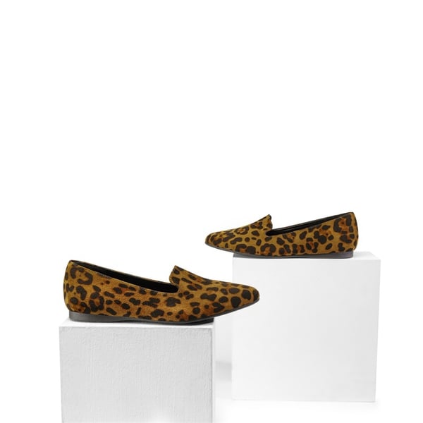 Comfortable Pointed Toe Slip On Loafers - LEOPARD-SUEDE - 2