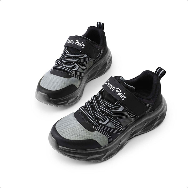 [HappyFeet Heroes] Boys & Girls Lightweight Non-Slip Sneakers - BLACK - 3