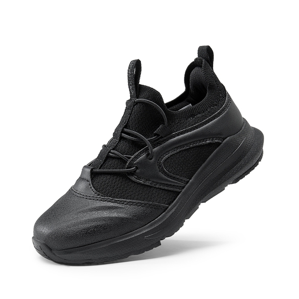[DuraPlay Sheild Runner] Kids Lightweight Slip on Sneakers - BLACK -  0