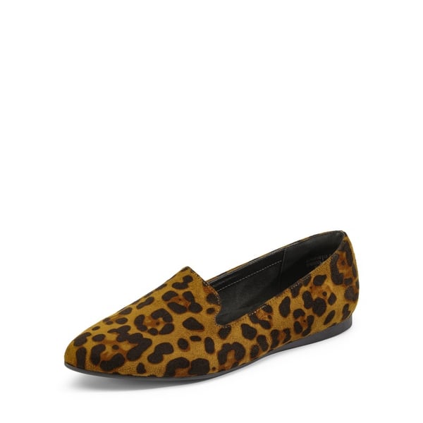 Comfortable Pointed Toe Slip On Loafers - LEOPARD-SUEDE -  0