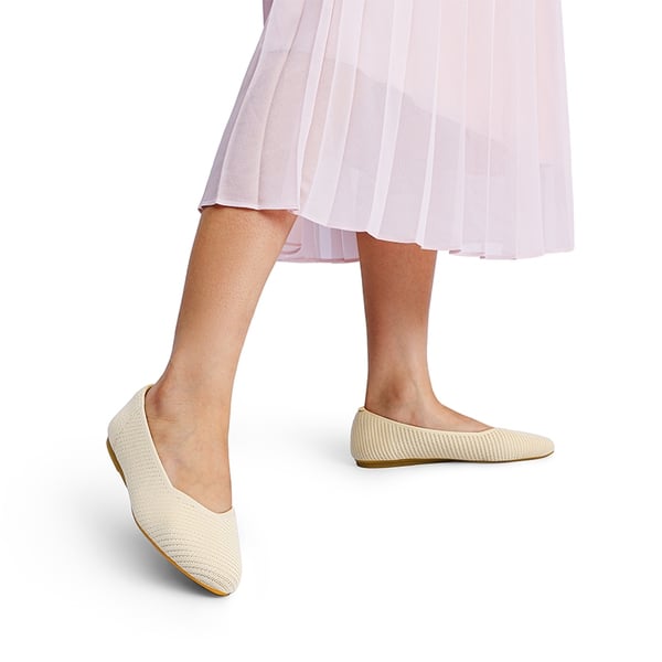 Almond Toe Arch Support Flats - APRICOT - 1