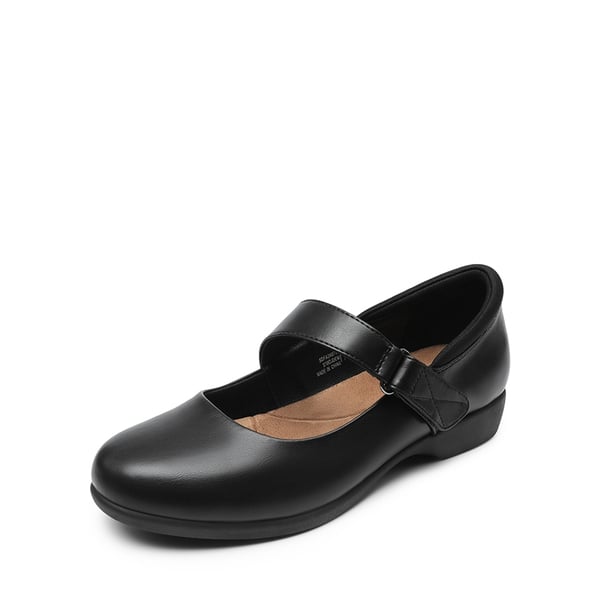 Mary Jane Non-Slip Comfortable Flats - BLACK -  0
