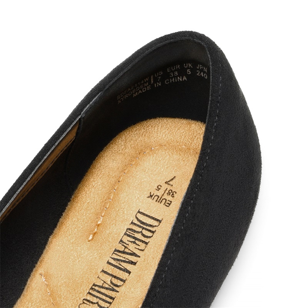 Comfortable Pointed Toe Slip On Loafers - BLACK-SUEDE - 4