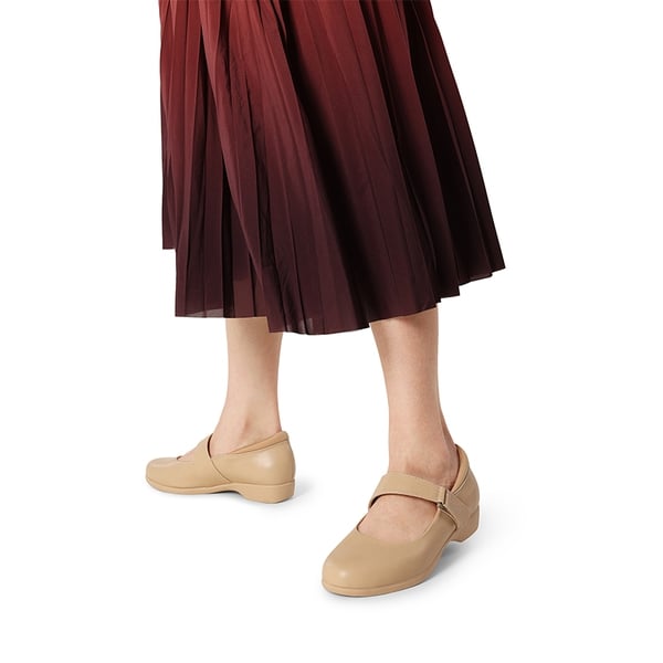 Mary Jane Non-Slip Comfortable Flats - NUDE - 5