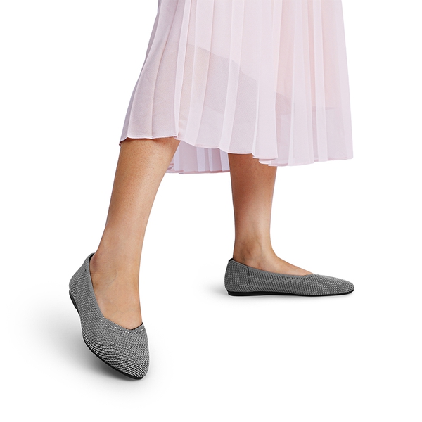 Almond Toe Arch Support Flats - GREY - 1