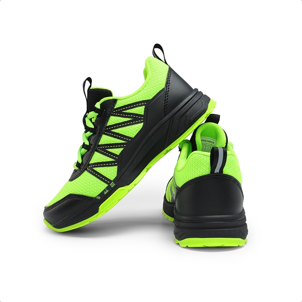 [DuraPlay Energy Exploders] Boys' & Girls' Lightweight Running Shoes - NEON GREEN/BLACK - 4