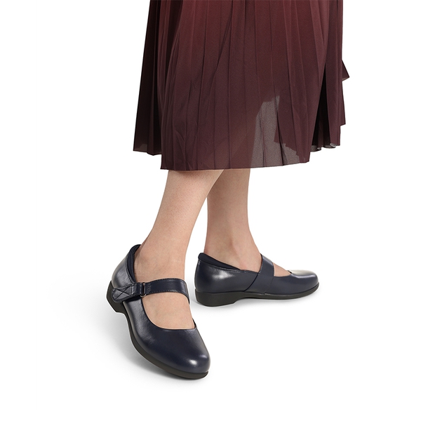 Mary Jane Non-Slip Comfortable Flats - NAVY - 5