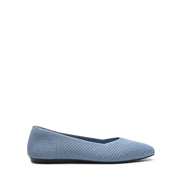 Almond Toe Arch Support Flats - DENIM BLUE - 3