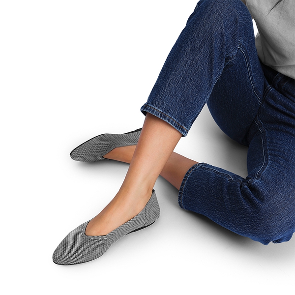 Almond Toe Arch Support Flats - GREY - 2