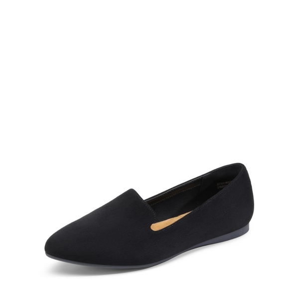 Comfortable Pointed Toe Slip On Loafers - BLACK-SUEDE -  0