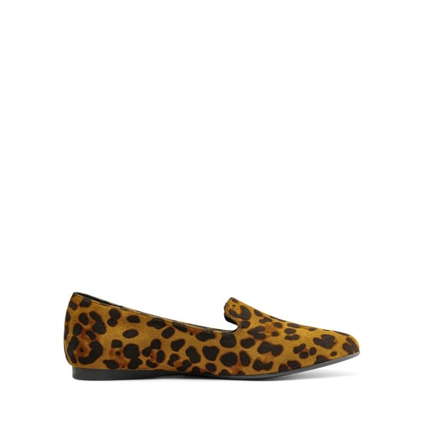 Comfortable Pointed Toe Slip On Loafers - LEOPARD-SUEDE - 1