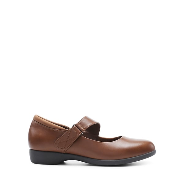 Mary Jane Non-Slip Comfortable Flats - BROWN - 1