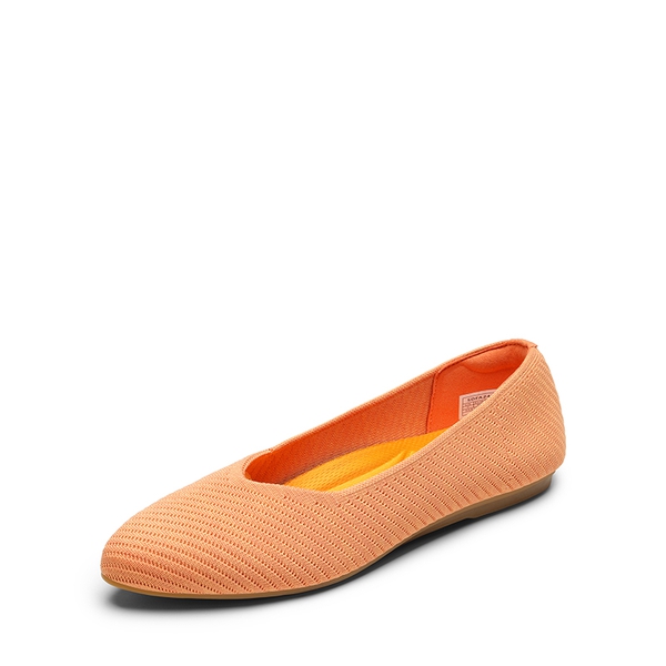 Almond Toe Arch Support Flats - ORANGE -  0