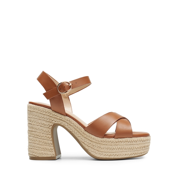 Espadrille Platform Chunky Heel Sandals - BLACK-PU - 5