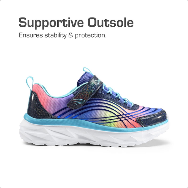 [Sparkle ColorBurst] Holographic Detail Running Shoes - PURPLE/RAINBOW - 1