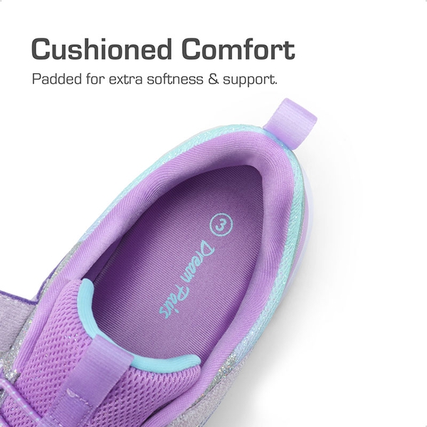 [Sparkle ColorBurst] Holographic Detail Running Shoes - PURPLE/SILVER/BLUE - 4