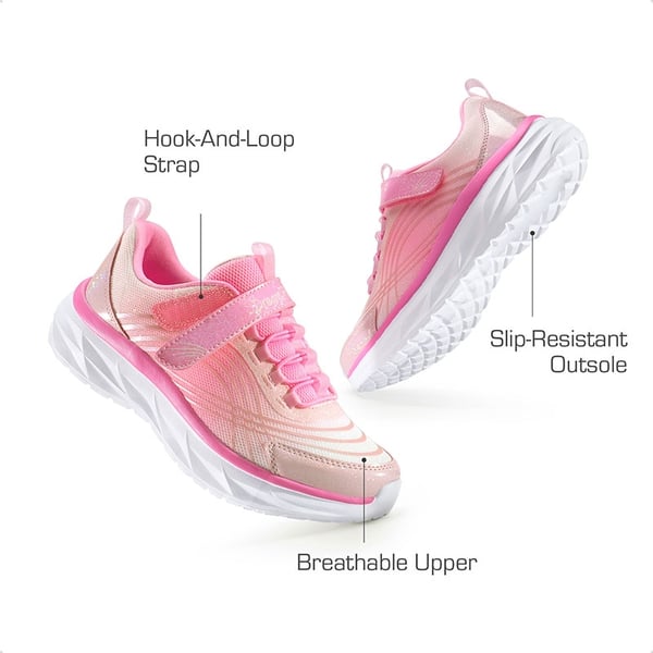 [Sparkle ColorBurst] Holographic Detail Running Shoes - PINK - 2