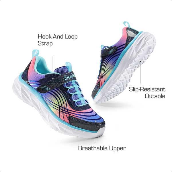 [Sparkle ColorBurst] Holographic Detail Running Shoes - PURPLE/RAINBOW - 2