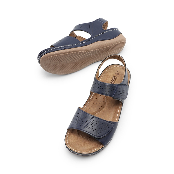 Lightweight Hook-and-loop Straps Sandals - NAVY - 4