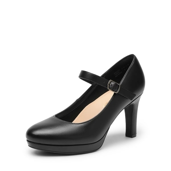 Mary Jane Platform Pumps - BLACK -  0