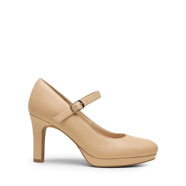 Mary Jane Platform Pumps - NUDE - 3