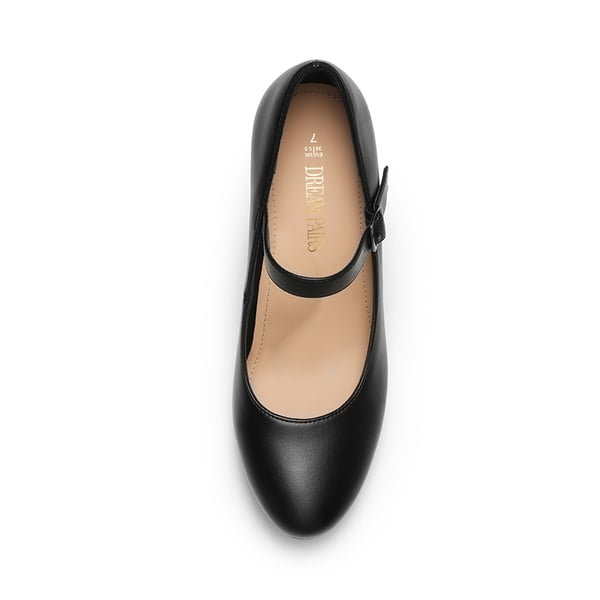 Mary Jane Platform Pumps - BLACK - 5