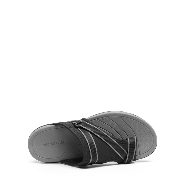 Beach Thong Slide Sandals - BLACK - 2