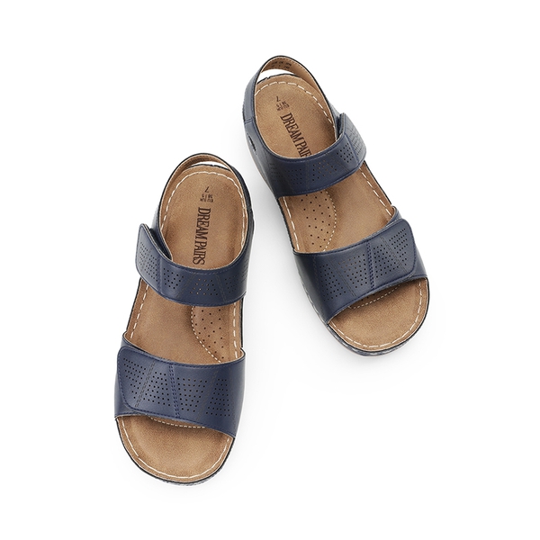 Lightweight Hook-and-loop Straps Sandals - NAVY - 3