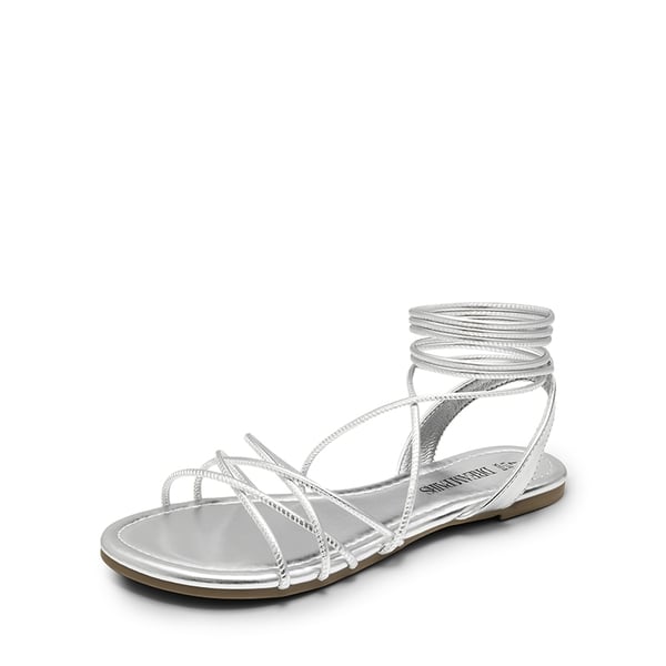 Strappy Lace Up Flat Sandals dreampairs