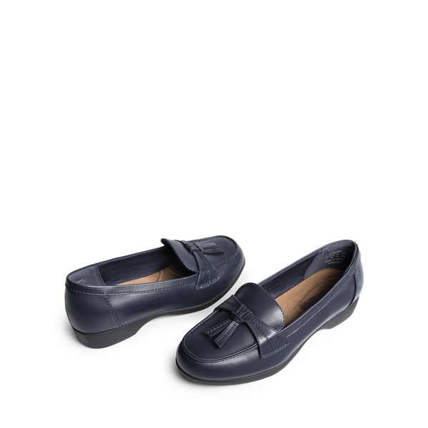 Arch Support Tassel Loafers - NAVY - 4