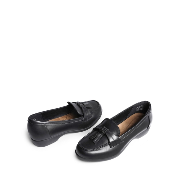 Arch Support Tassel Loafers - BLACK - 4