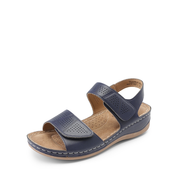 Lightweight Hook-and-loop Straps Sandals - NAVY -  0