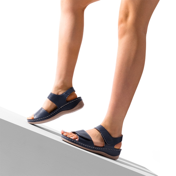 Lightweight Hook-and-loop Straps Sandals - NAVY - 5