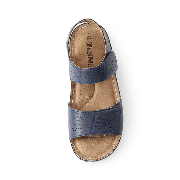 Lightweight Hook-and-loop Straps Sandals - NAVY - 2