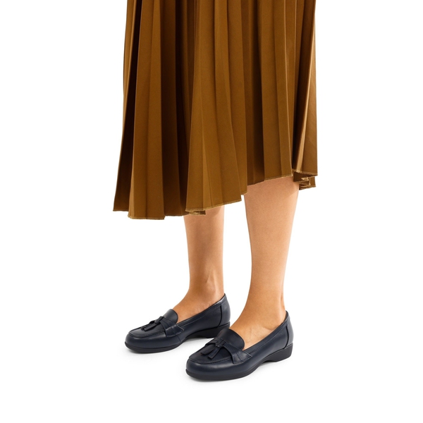 Arch Support Tassel Loafers - NAVY - 2