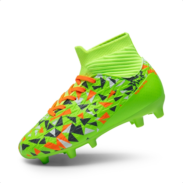High-top Slip-Resistant Soccer Shoes - NEON GREEN -  0