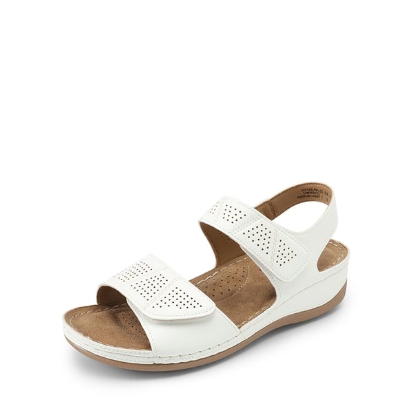 Lightweight Hook-and-loop Straps Sandals - WHITE -  0