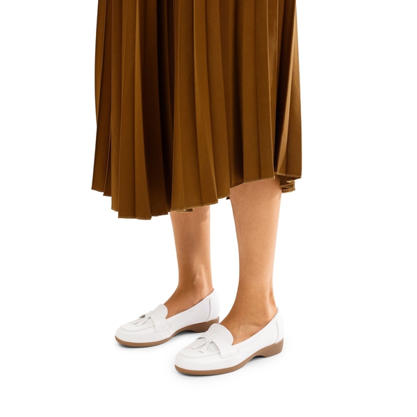 Arch Support Tassel Loafers - WHITE - 2