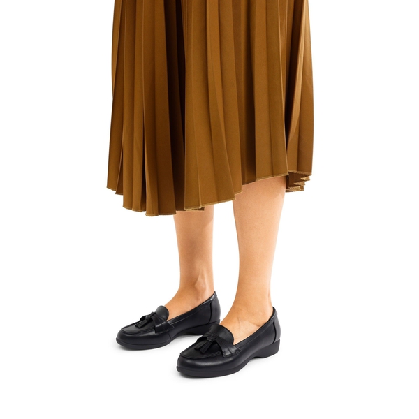Arch Support Tassel Loafers - BLACK - 2
