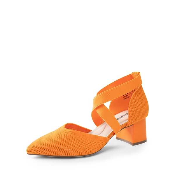 Pointed Toe Criss Cross Pumps - ORANGE-ECO -  0