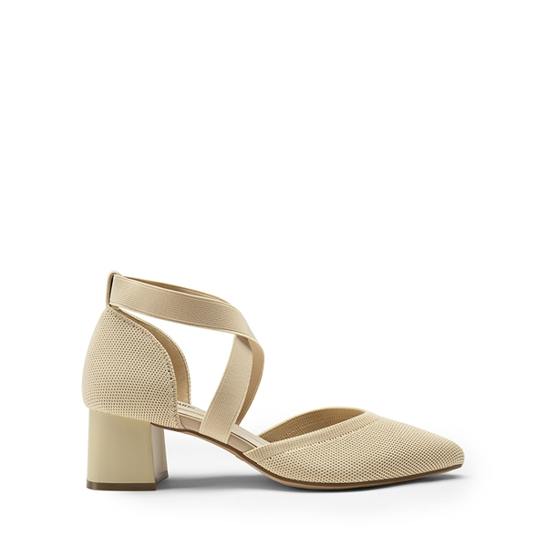 Pointed Toe Criss Cross Pumps - APRICOT-ECO - 3