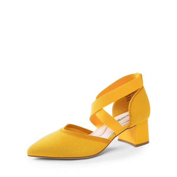 Yellow pointed toe pumps on sale