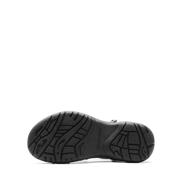 Arch Support Elastic Strap Athletic Sandals - ALL BLACK - 5