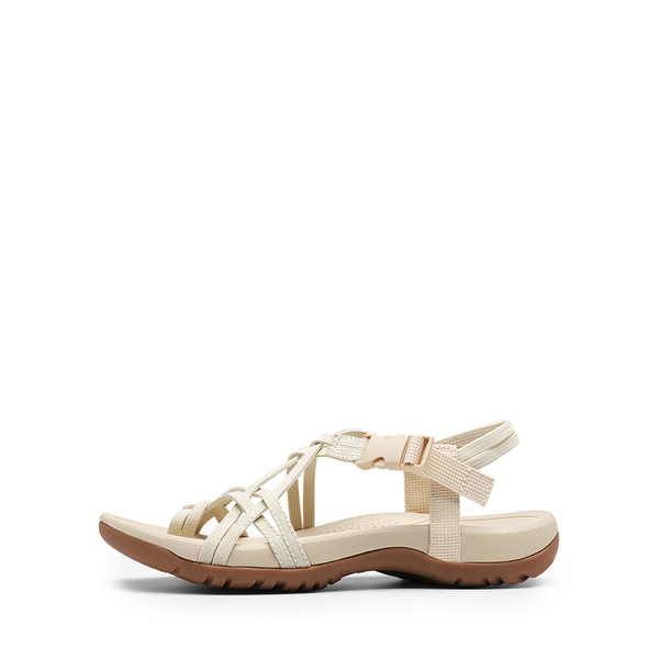 Arch Support Elastic Strap Athletic Sandals - NUDE - 3