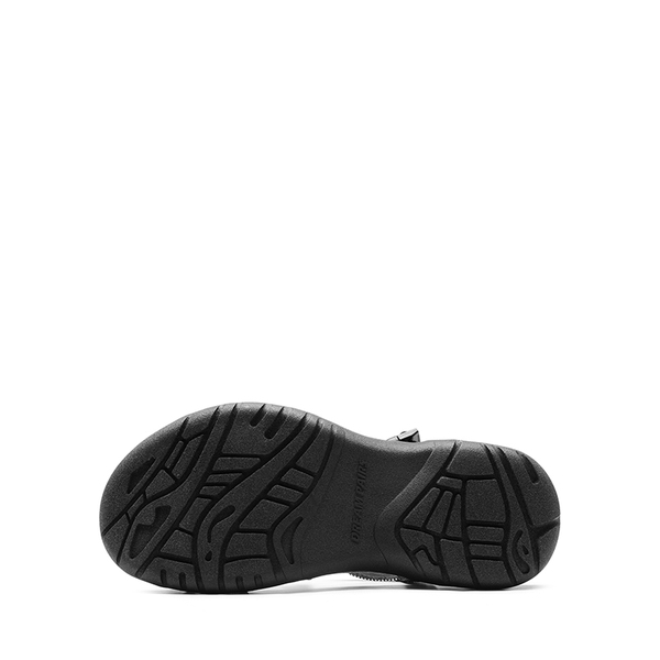 Arch Support Elastic Strap Athletic Sandals - BLACK WHITE - 5