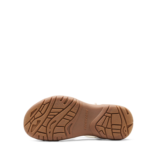 Arch Support Elastic Strap Athletic Sandals - NUDE - 5