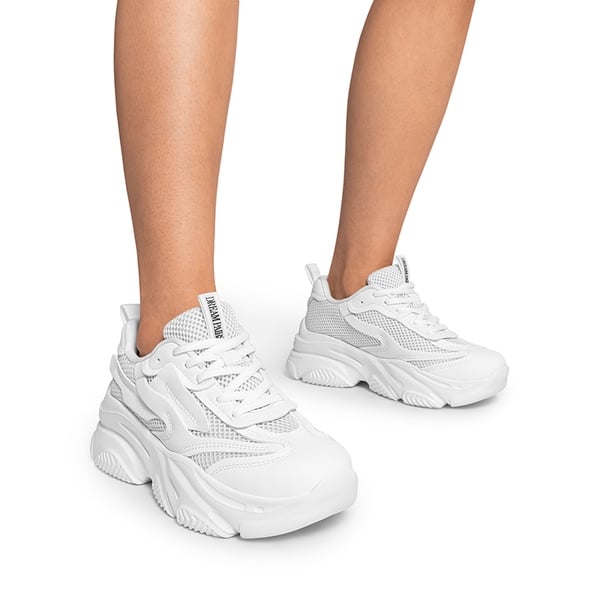 [Jaxon] Platform Lace Up Fashion Sneakers - WHITE - 1
